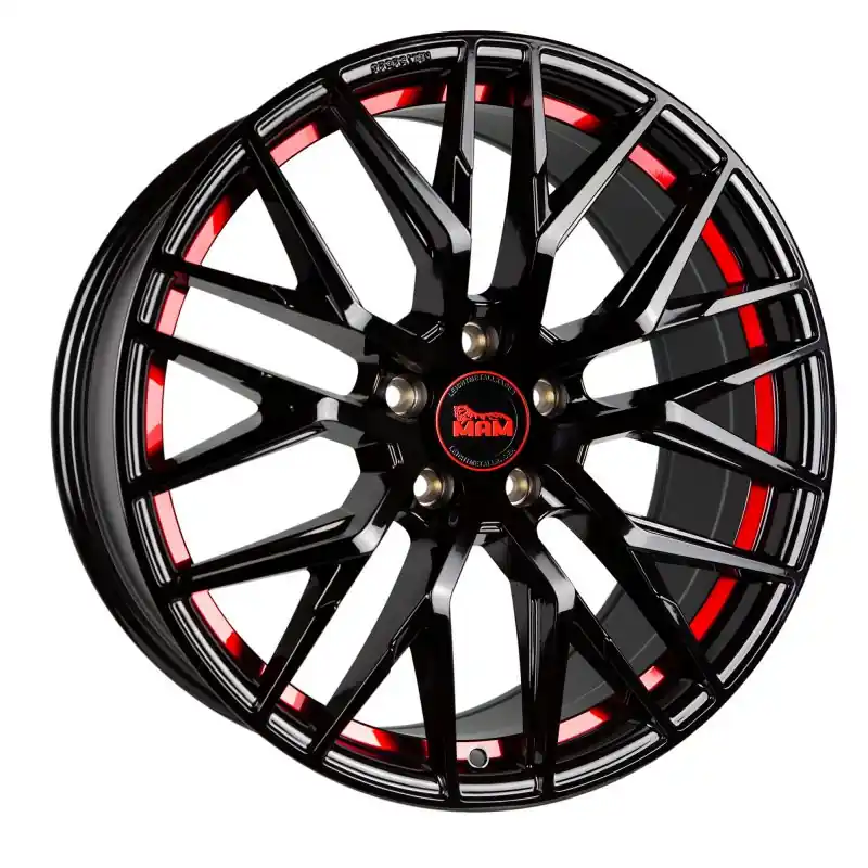 MAM Felgen RS4 18, 8, 5, 108, 45, 72.6, BLACK PAINTED RED INSIDE, Doar azi