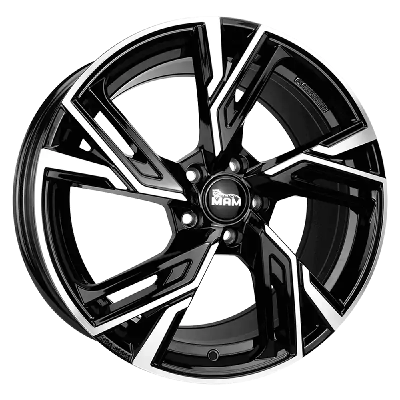 Expediere rapidă MAM Felgen RS5 17, 7.5, 5, 108, 44, 65.1, BLACK FRONT POLISH,