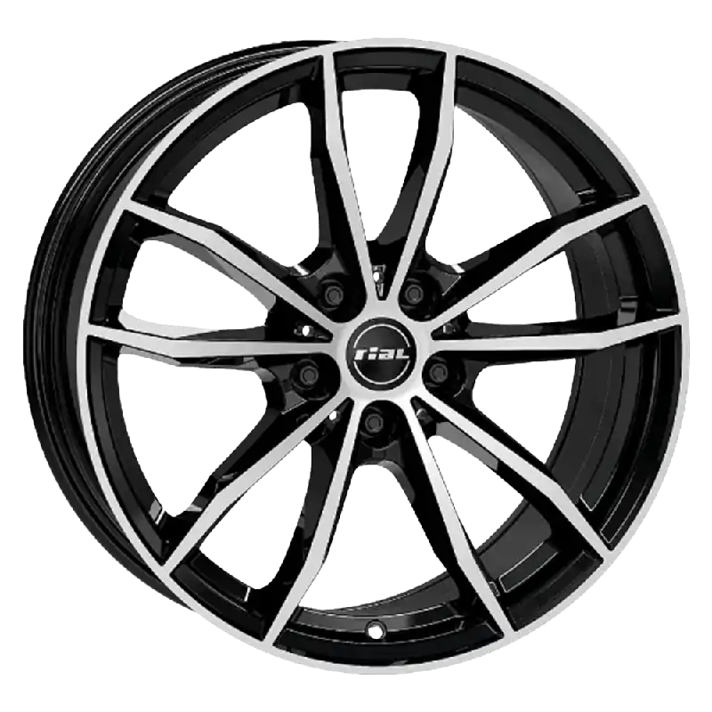Calitate înaltă RIAL X12 18, 7.5, 5, 112, 25, 66.5, diamond-black frontpolished,
