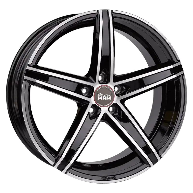 Preferatul clienților MAM Felgen OX-18 19, 8.5, 5, 112, 30, 66.6, BLACK FRONT POLISH,