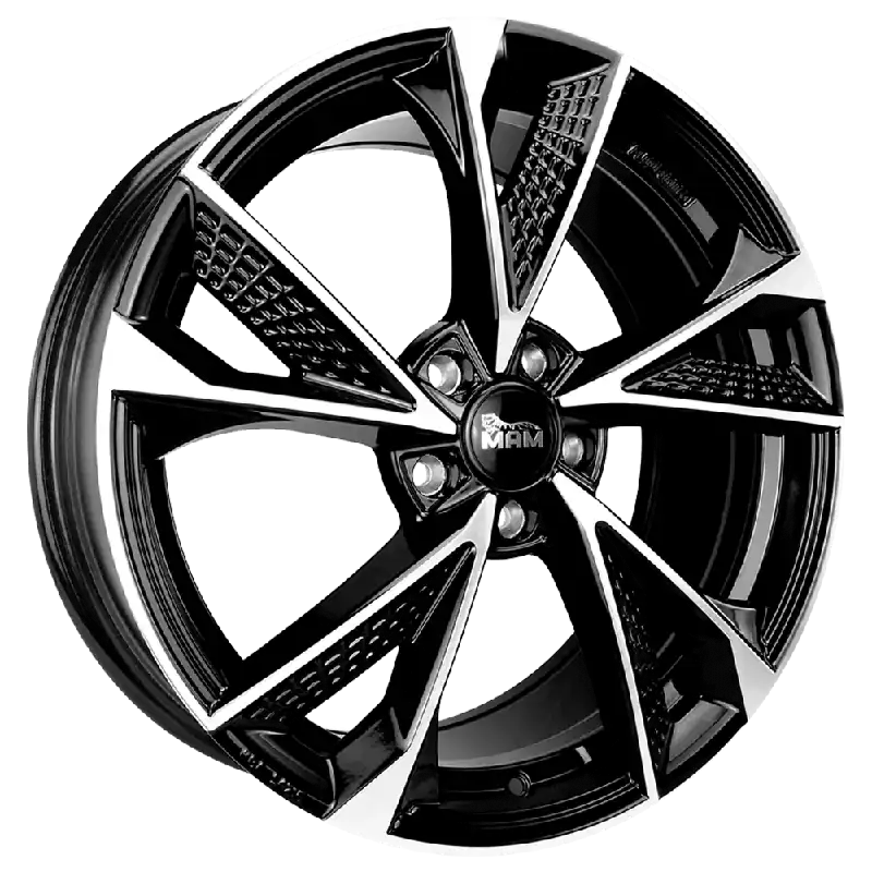 Reducere MAM Felgen RS6 16, 7, 5, 112, 40, 66.6, BLACK FRONT POLISH,