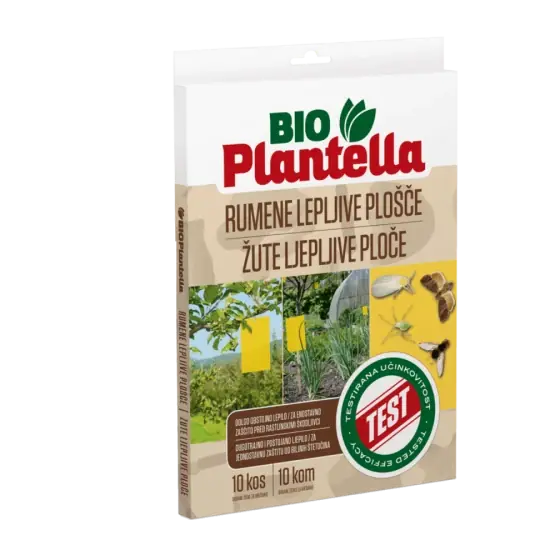 Ofertă specială Placi adezive galbene Bio Plantella, set 10 buc, musculita alba
