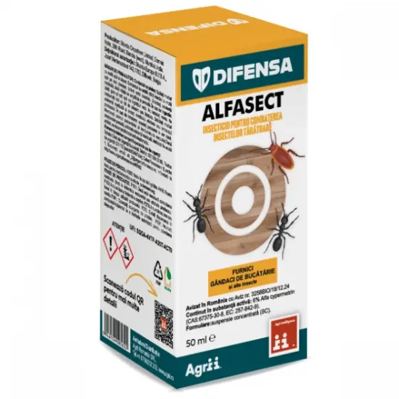 Insecticid concentrat pentru combaterea insectelor taratoare, Alfasect, 50 ml Promoție