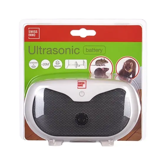 Repelent cu ultrasunete pentru rozatoare, cu baterie, Swissino Rodent Repeller, pentru 20 m² Ofertă exclusivă