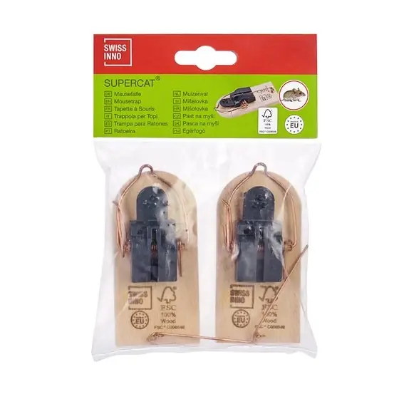 Capcane pentru soareci din lemn Swissino SuperCat, 2 buc Ofertă exclusivă