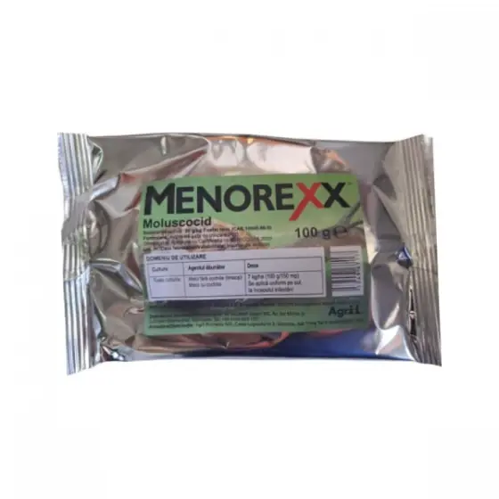 Doar azi Moluscocid BIO MENOREXX, 100 g, Agrii, Granule BIO, Legume, Flori, Cereale