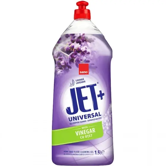 Detergent pentru curatenia casei si a podelelor cu parfum de levantica Sano Jet Gel, 1.5 l Promoție