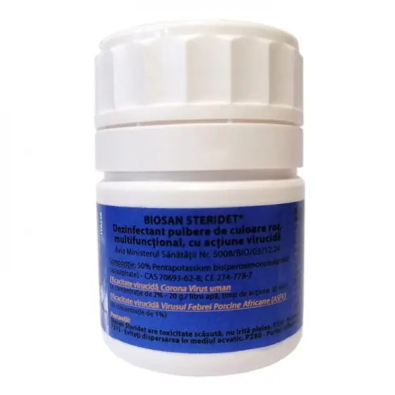 Comandă acum Dezinfectant pulbere BIOSAN STERIDET, 100 g