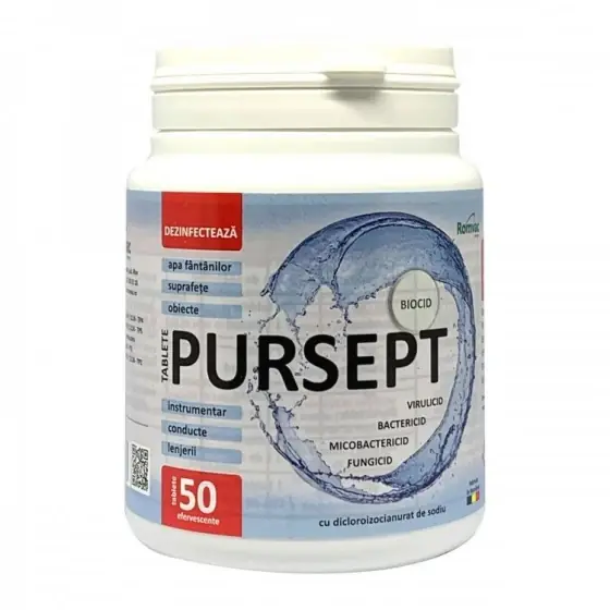 Livrare expres Tablete efervescente biocide PURSEPT, 50 capsule