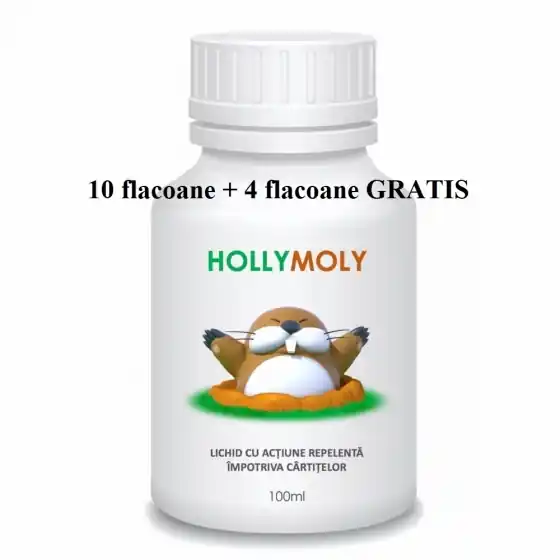 Livrare rapidă Pachet promotional Hollymoly, neapreciat de cartite, 100 ml, SemPlus, 10 + 4 GRATIS