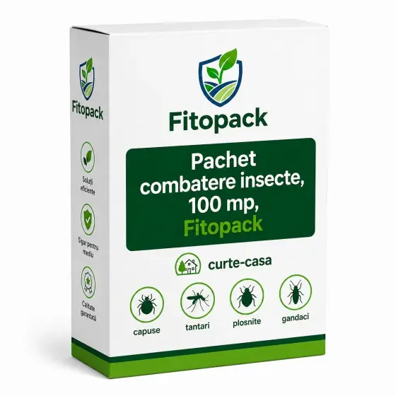 Pachet combatere insecte, 100 mp, Fitopack, curte-casa, K-Othrine Wg, 20 g + Foval CE, 100 ml Retur ușor