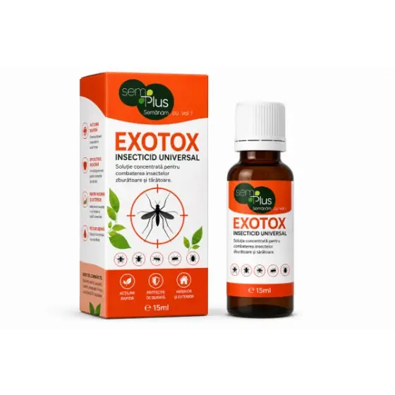 Preț mic Insecticid universal ExoTox, 15 ml, SemPlus, pentru combaterea insectelor