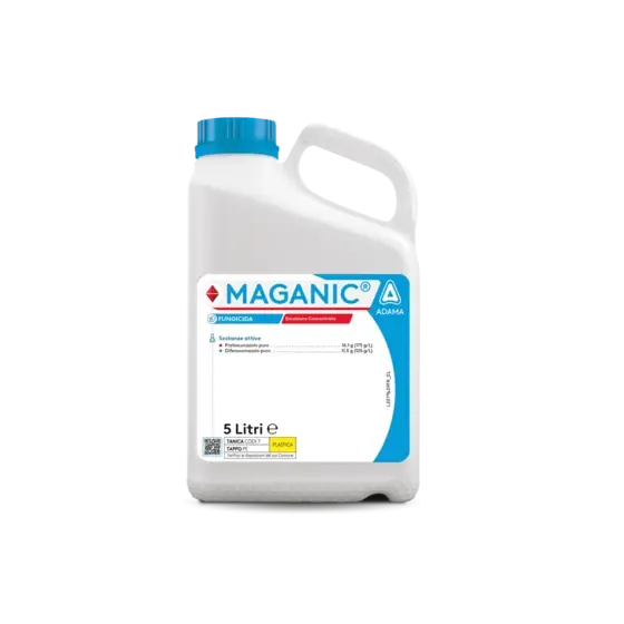 Reducere de preț Fungicid recomandat pentru combaterea bolilor foliare si ale spicului in culturile de cereale si combaterea putregaiului negru al rapitei, Maganic, 5 l