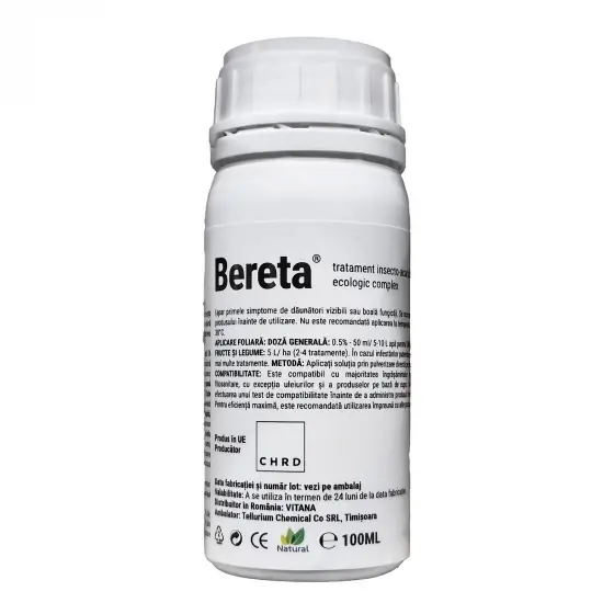 Nu rata Tratament insecto-acaricid de origine naturala pentru a combate o gama larga de insecte si acarieni, Bereta, 100 ml