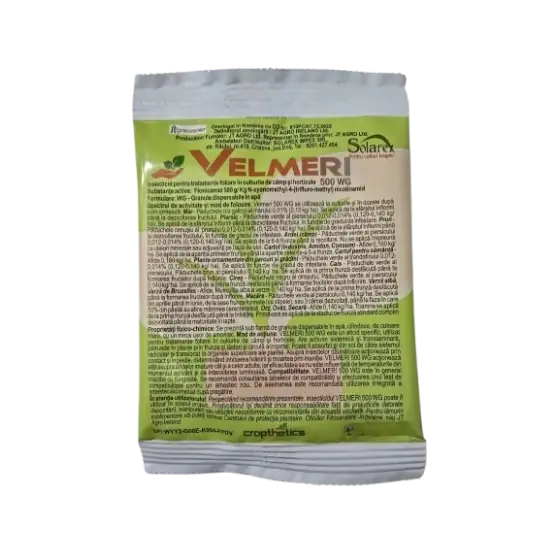 Insecticid utilizat pentru tratamente foliare in culturile de camp si horticole, Velmeri 500 WG, 2 kg Cumpără online
