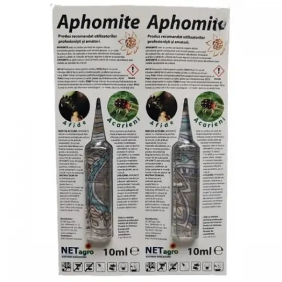 Insecticid BIO APHOMITE, 10 ml, NetAgro, Foliar, Pomi Fructiferi, Legume, Ornamentale Plată securizată
