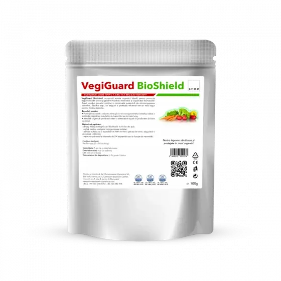Input ecologic pentru biocontrolul bolilor si daunatorilor culturilor de legume, VegiGuard BioShield, 100 grame Mai ieftin