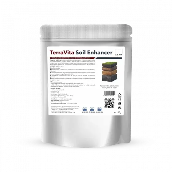 Amendament ecologic pe baza de microorganisme pentru sol si turba, TerraVita Soil Enhancer, 100 grame Expediere rapidă