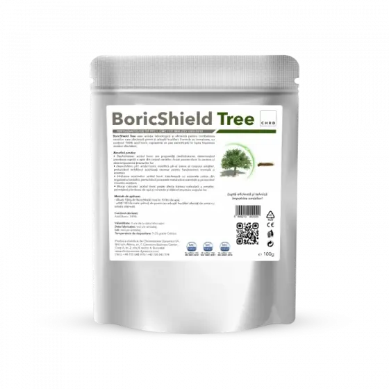 Bestseller Input ecologic pe baza de acid boric 100% pentru combaterea omizilor, BoricShield Tree, 100 grame