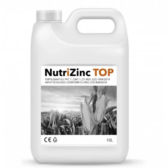 Fertilizant foliar, input ecologic pentru cultura de porumb si sorg NutriZinc Top,10 litri Noutate