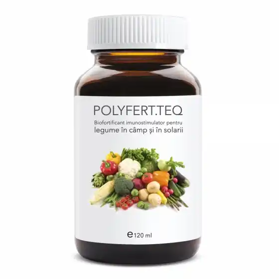 Biofortificant imunostimulator pentru legume in camp si solarii, arbusti si pomi fructiferi, POLYFERT.TEQ, 120 ml, SemPlus Ofertă