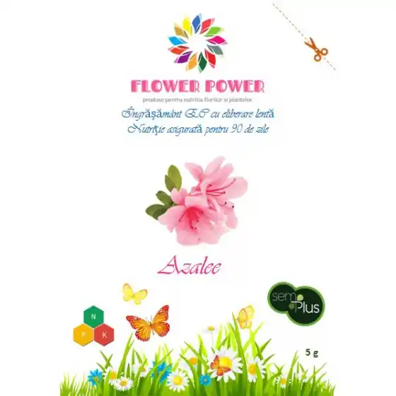 Ingrasamant Flower Power pentru azalee cu eliberare lenta, efect 90 zile, 5 grame, SemPlus Preferatul clienților