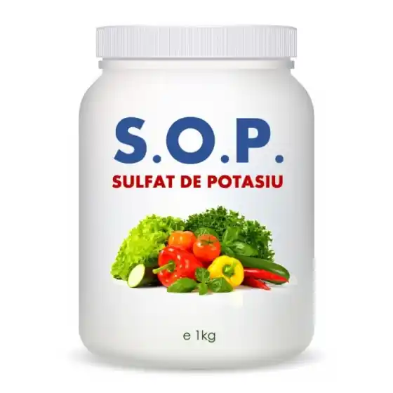 Ingrasamant special hidrosolubil sulfat de potasiu 52% K2O + 18% Sulf, 1 Kg, SemPlus Cel mai vândut