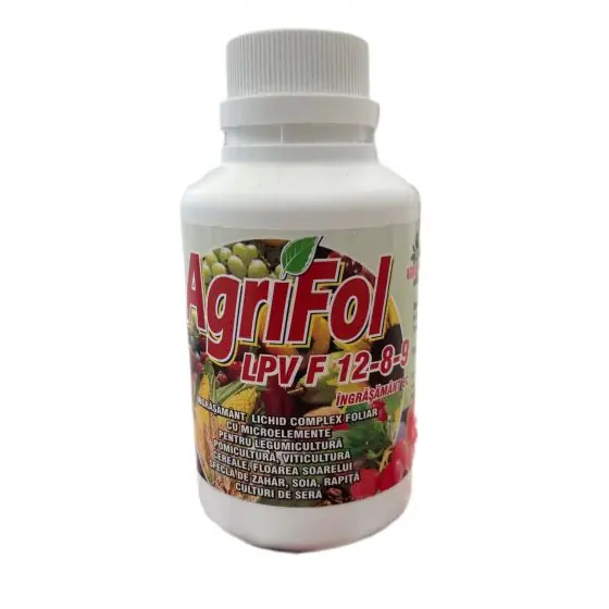 Livrare expres Ingrasamant lichid complex foliar Agrifol NPK 12-8-9 cu microelemente, 100 ml