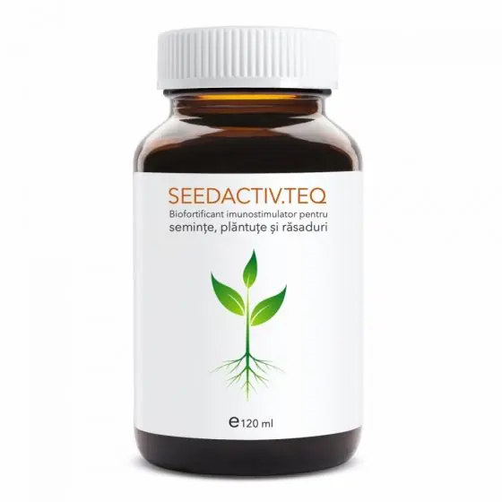 Biofortificant imunostimulator pentru seminte, plantute si rasaduri SEEDACTIV.TEQ (doza cu vol. 120 ml) Expediere rapidă