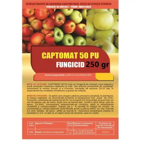 Preț promoțional Fungicid Captomat 50PU, 250 gr