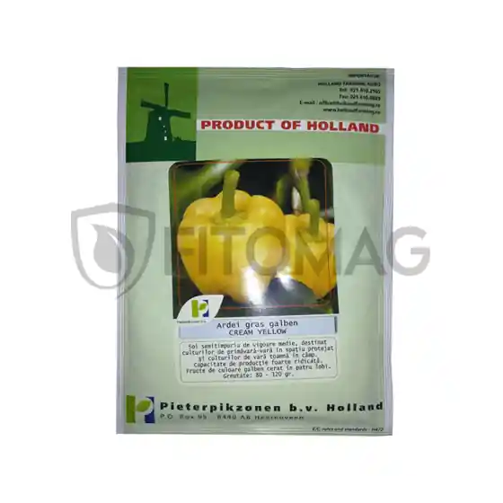 Seminte de ardei gras galben CREAM YELLOW, 10 gr Cel mai bun preț