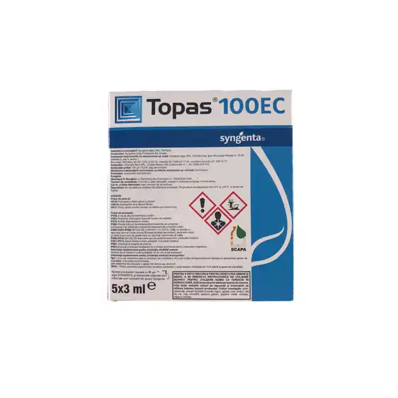 Popular Fungicid sistemic fainare, trandafiri, tomate, mar Topas 100 EC, 3 ml