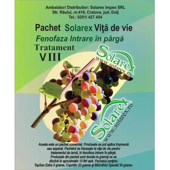 Cel mai bun preț Pachet Tratament VIII, vita de vie, Intrarea in parga, pentru 10 litri de apa