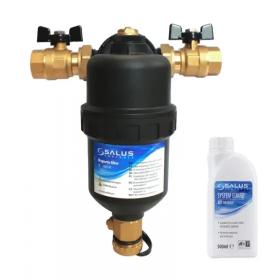 Premium Filtru anti magnetita, cu robineti 3/4'' si solutie, Salus MD34S