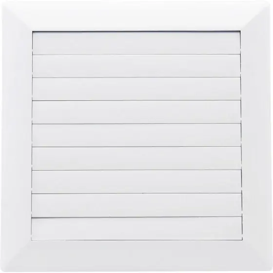 Grilă aerisire cu închidere (cu șnur) KARRO, 172mmx172mm, ø125, alb Cel mai vândut