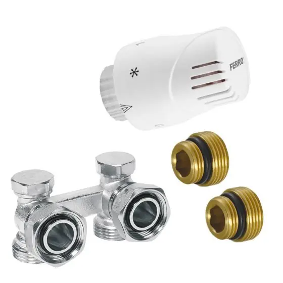Set Robinet H Coltar + Cap Termostatic Gt10, Ferro Ofertă exclusivă