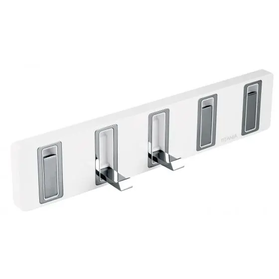 Cuier 5 Agatatori Yacore Alb Inox, Ferro Ultima șansă