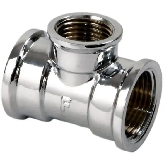 T Redus Alama 3/4"-1/2"-3/4" Cromat, Ferro Mai ieftin