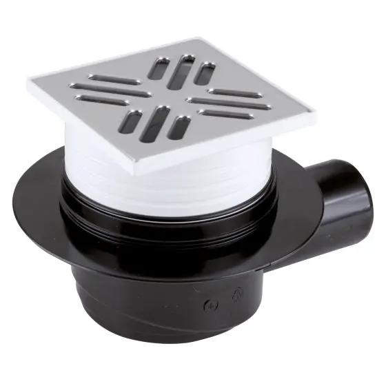 Sifon Pardoseala Iesire Laterala Gratar Inox 105X105, Ferro Plată sigură
