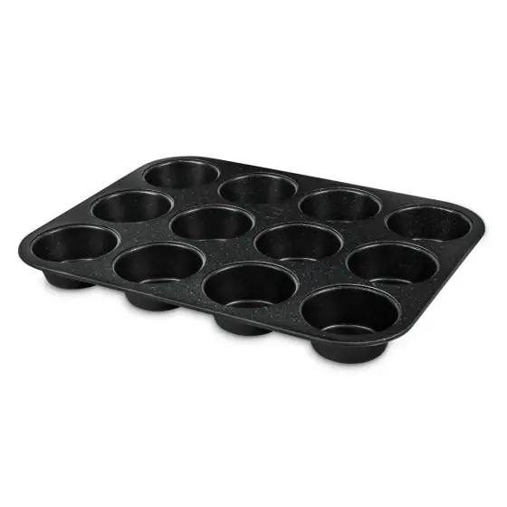 Chilipir Tavă pentru 12 brioșe, neagră - BH/1436