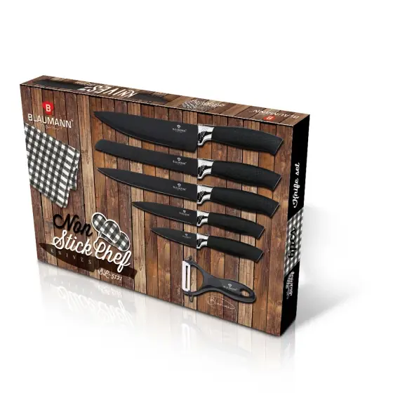 Cumpără acum Set 6 bucăți cuțite, negru - BL-5121