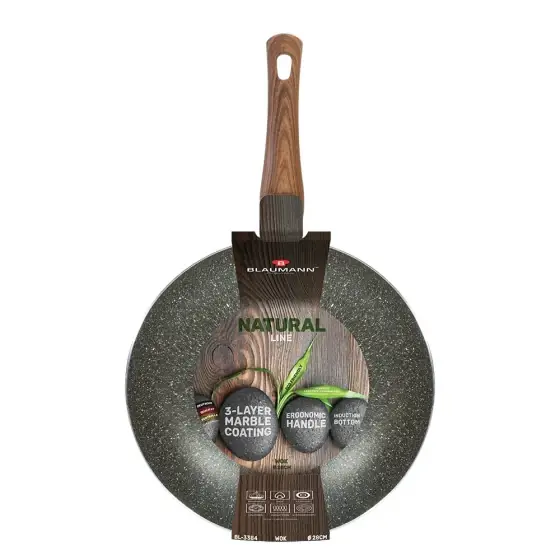 Wok, 28 cm, Natural Line - BL-3384 Retur gratuit