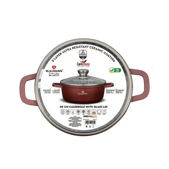 Reducere specială Cratiță cu capac, 20 cm, Cera Stone Collection - BL-4077