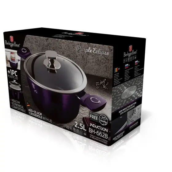 Cratiță cu capac, 20 cm, Purple Eclipse Collection - BH/6628 Cel mai bun preț