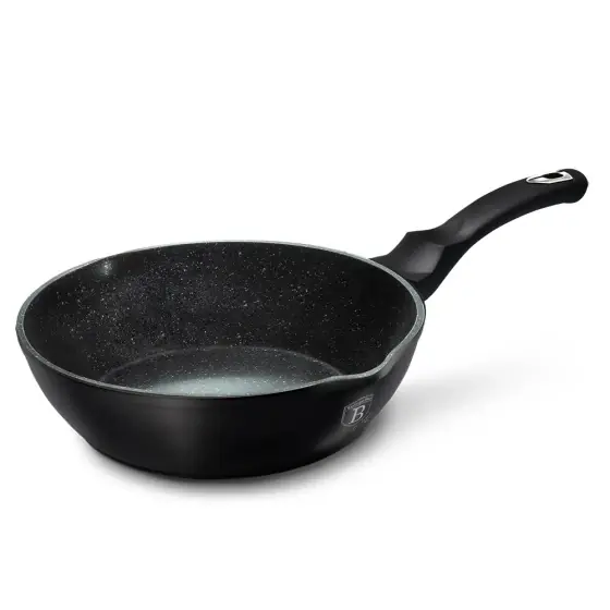 Cumpărături sigure Tigaie adâncă cu 2 guri de turnare, 24 cm, Black Silver Collection - BH/6185