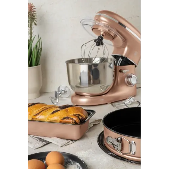 Discount Tavă rotundă cu inel detașabil, 26*6,8 cm, rose gold - BH/6475SW