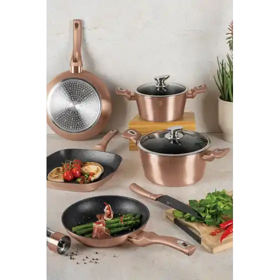 Cratiță cu capac, 20 cm, Metallic Line Rose Gold Edition - BH/1514N Reduceri