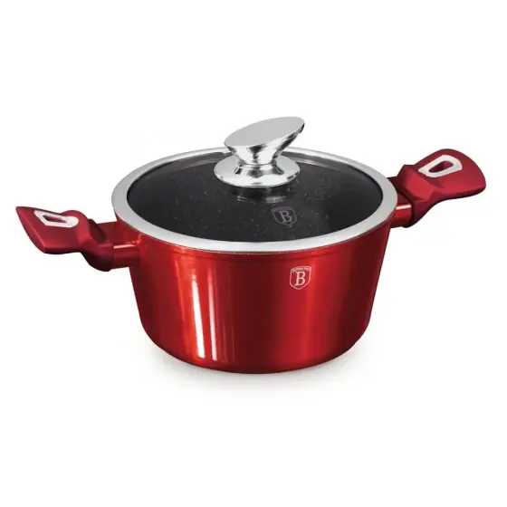 Cratiță cu capac, 20 cm, Metallic Line Burgundy Edition - BH/1256N Preț promoțional