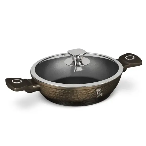 Cratiță joasă cu capac, 24 cm, Colecția Primal Gloss - BH/6576 Bestseller