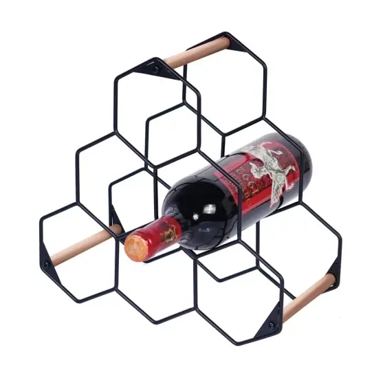 Ofertă de sezon Suport pentru sticle de vin, negru-rose gold - BH/6772A